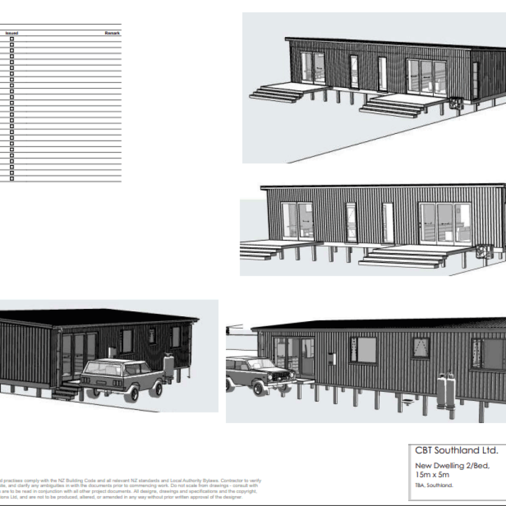 Architect Plans 15m x 5m (two beds)