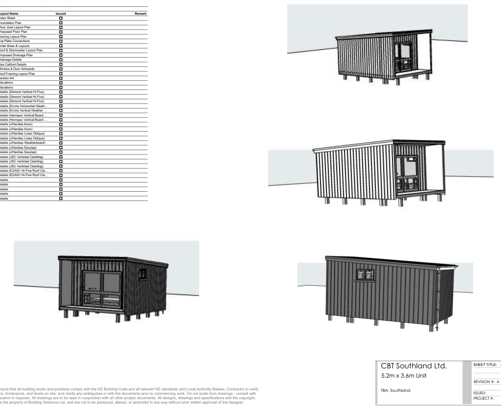 Architect Plans 5.2m x 3.6m