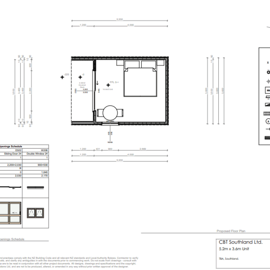 5.2m x 3.6m Architect Plans